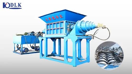 PLC Controlled Hydraulic Power Double-Shaft Shredder with High Alloy 42CrMo Blade for Steel and Plastic Recycling